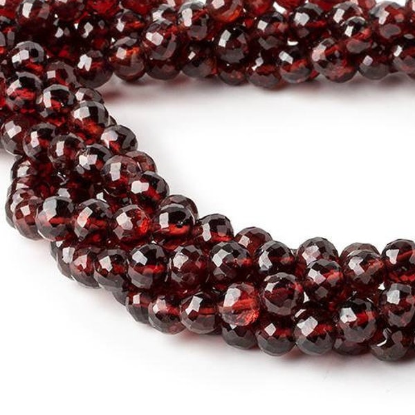 A Grade Garnet Round Faceted Beads, Pyrope Garnet Beads, Faceted Garnet Beads, Round Garnet Beads, Genuine Garnet, Garnet Stone, Red Garnet