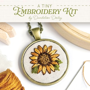 Embroidery Kit For Tiny Projects / Sunflower
