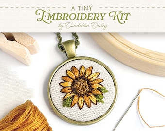 Embroidery Kit For Tiny Projects / Sunflower