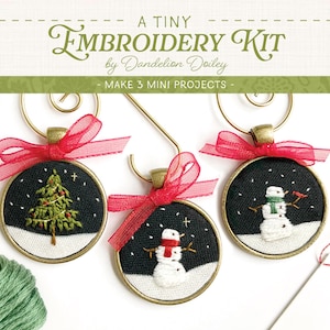 Mini Embroidery Kit: Winter Scenes