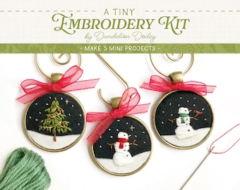 Mini Embroidery Kit: Winter Scenes