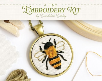 Embroidery Kit For Tiny Projects / Honey Bee