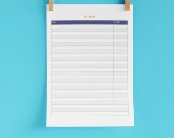 To Do List - Student Planner  To Do List | Printable To Do List Template | Daily To Do List | Task List, Student Organizer INSTANT DOWNLOAD