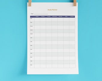 Study Planner Printable/Editable PDF Study Planner, Study Tracker | Homework, College Assignment Tracker, Student Organizer