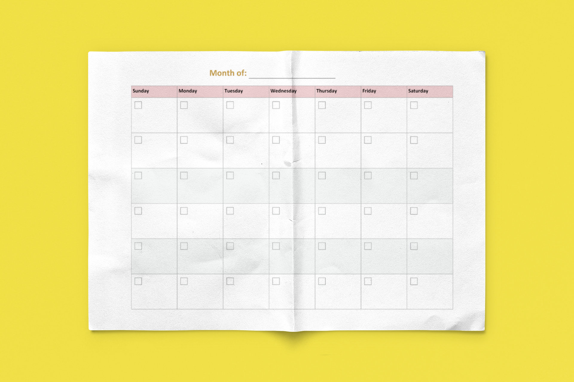 Blank Monthly Calendar - Student Planner - Printable/editable PDF ...