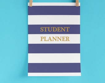 Undated Student Planner - Student Organizer - Student School Planner - Printable/Editable PDF - INSTANT DOWNLOAD