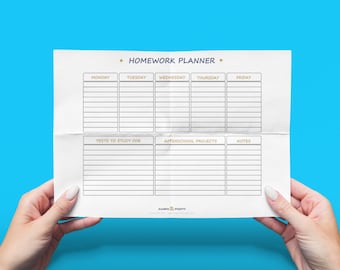 ORGANIZADOR DE TAREAS simple, Planificador imprimible, Planificador de tareas semanal, Planificador de tareas, Planificador escolar, Descarga digital del planificador de estudiantes