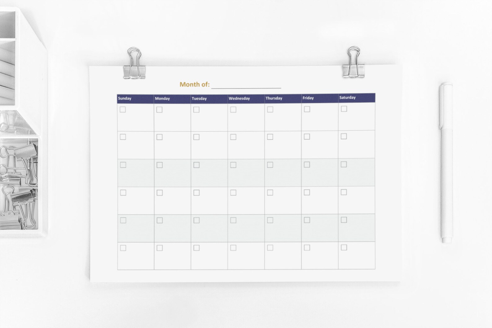 Blank Monthly Calendar Printable Landscape Minimalist Etsy Canada Blank Monthly Calendar Printable Landscape Minimalist Etsy Canada