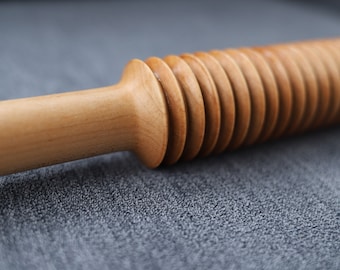 Pasta Noodle Cutting Rolling Pin - Fettuccine Hand-turned Hardwood