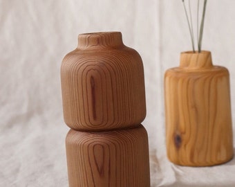 Hand Turned Cedar Bud Vase - Double Breasted