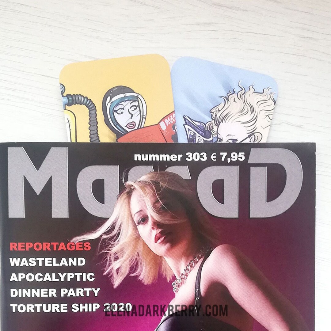 Bookmarks Latex Fetish Erotic Illustration and Gas Masks Etsy