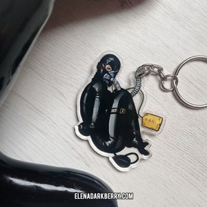 Acrylic Keychain Toal enclosure rubber Bondage BDSM image 1