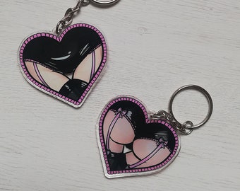 Acrylic Keychain Ass Latex Fetish lingerie