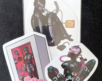 Latex Fetish Stickers pack
