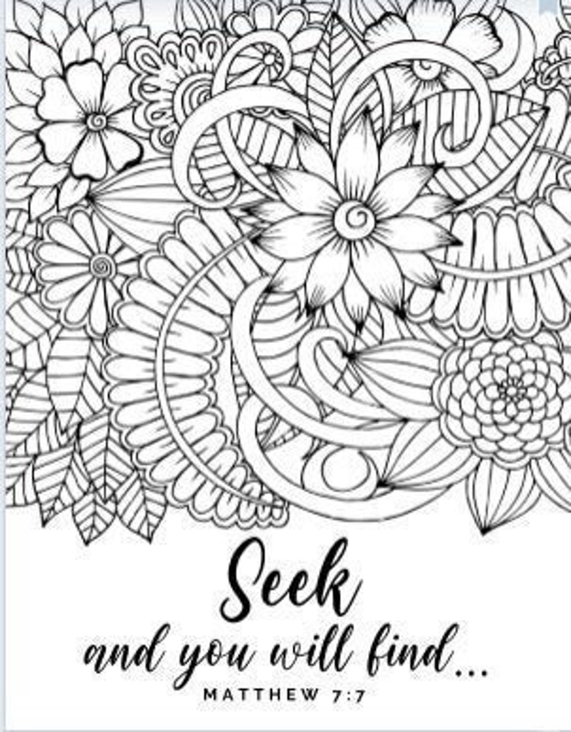 Kids Bible Verse Coloring Pages I Discover Joy in Coloring the - Etsy