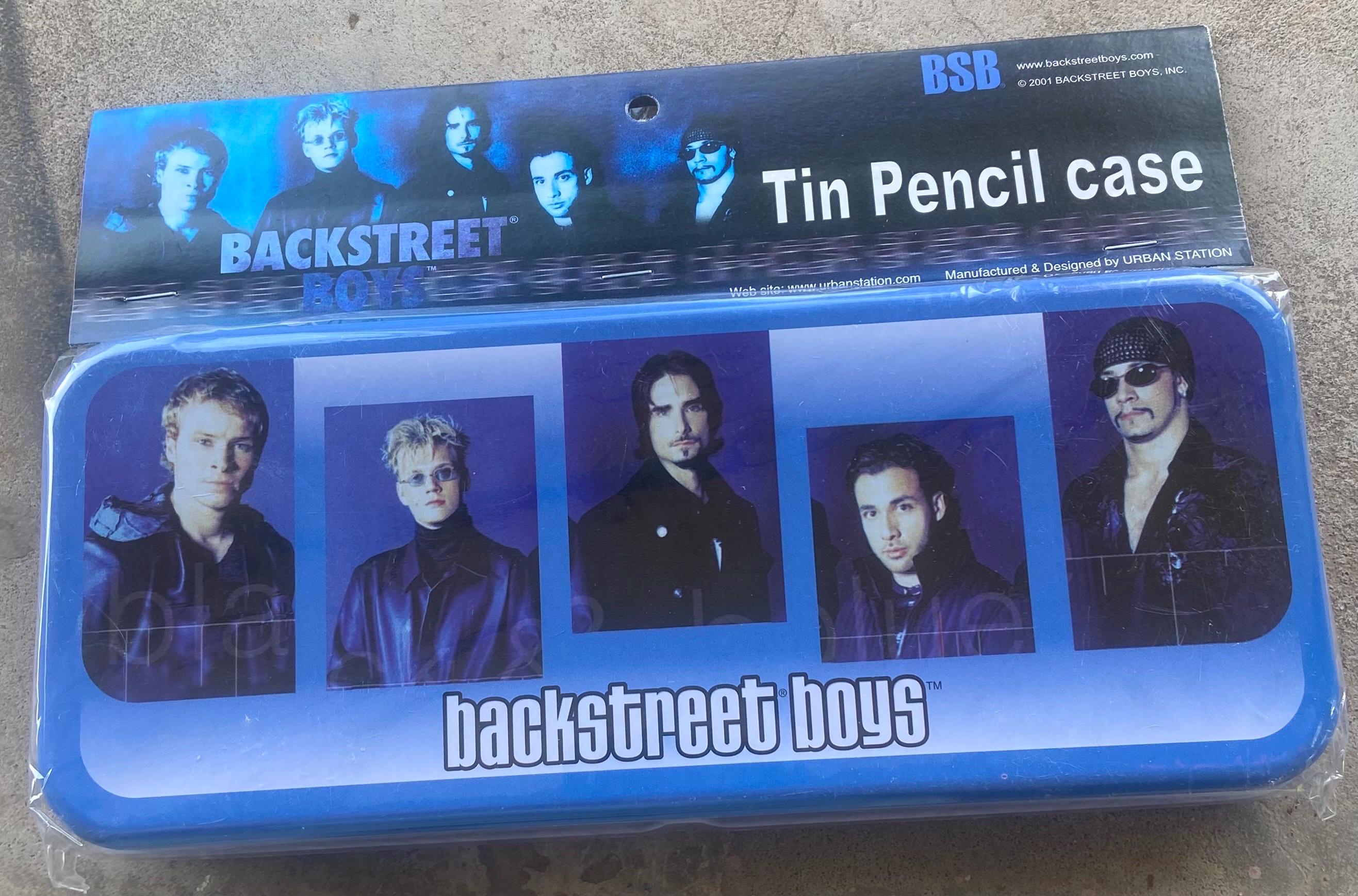 Vintage Backstreet Boys New Old Stock Tin Pencil Case. Mint in