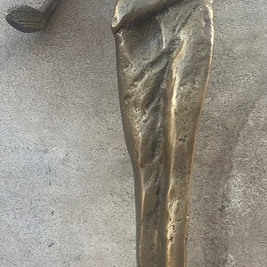Vintage 10 inch bronze Tone Golf Hood ornament Trophy Topper. Cool. L@@K! No international sales!