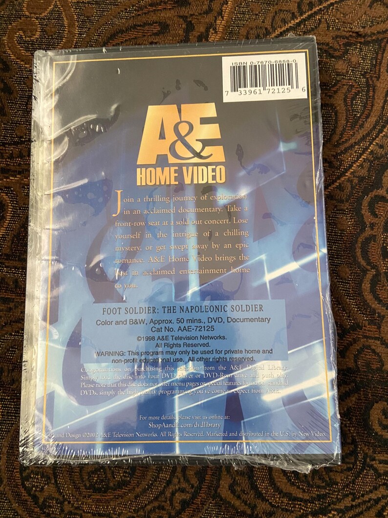 Vintage A & E Home Video Sealed Foot Soldier the Napoleonic Soldier DVD ...