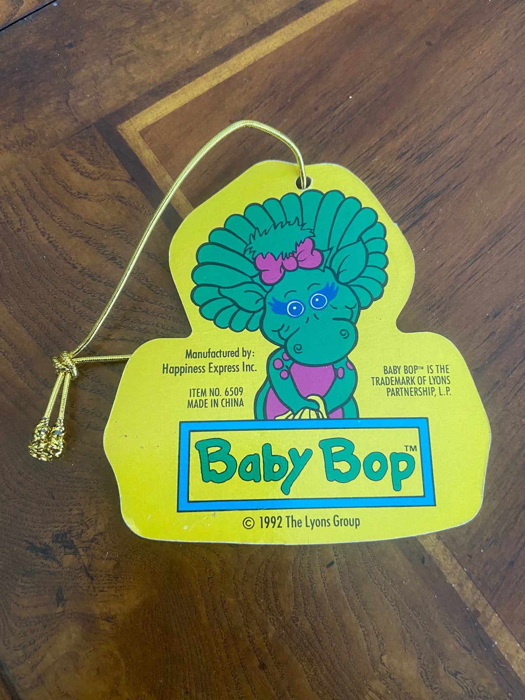 Vintage 1992 Barney Baby Bop Hang Tag. Beautiful Condition. for Plush ...