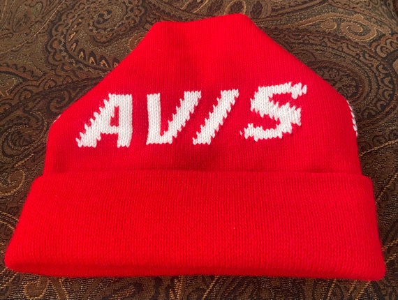 Vintage Avis Car Rental knit cap. One size fits a… - image 2