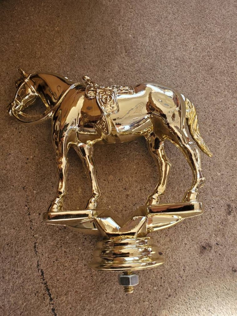 Vintage Horse Hood Ornament Rat Rod Ornament Trophy Topper Lots of