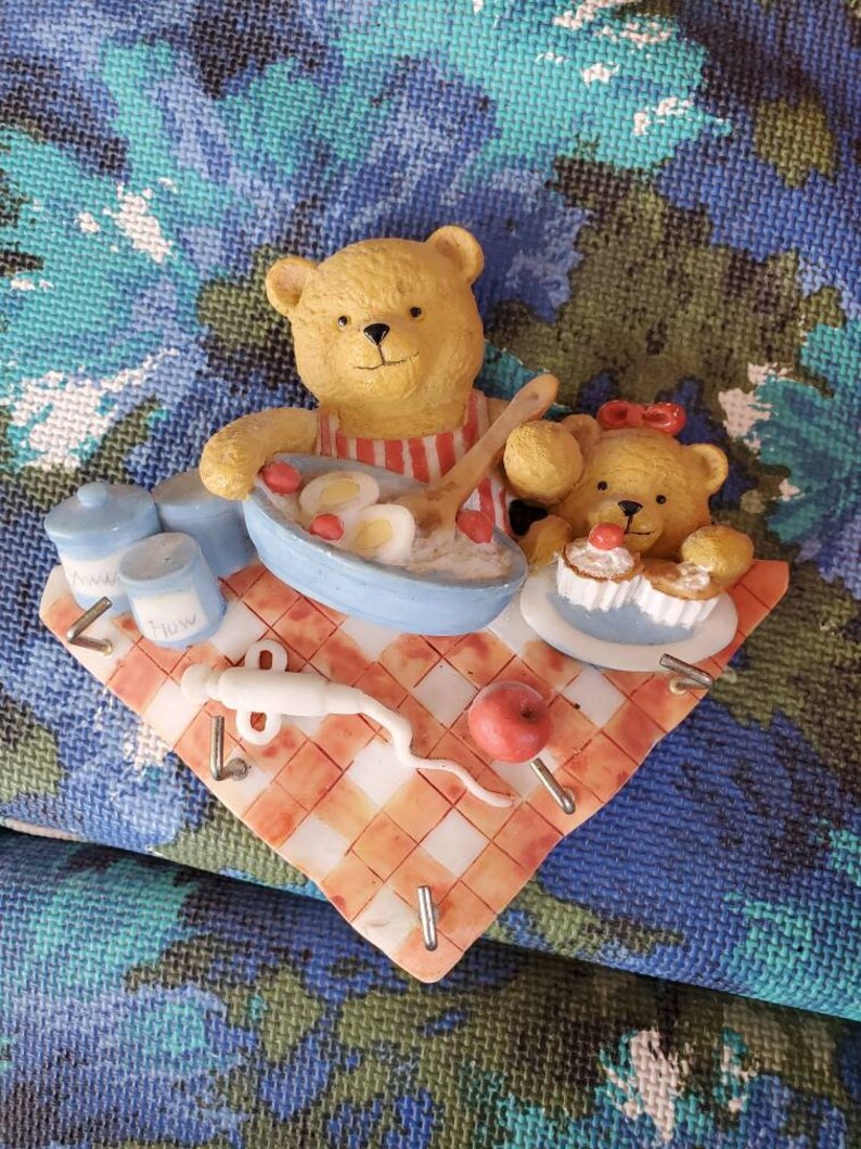 Wonderful Teddy Bear Key Holder and Kitchen Accessory Too Etsy
