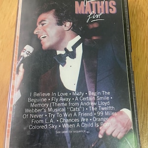 Johnny Mathis Live Cassette in very good condition. Fantastic music from a great singer! L@@k!