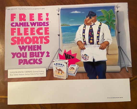 Vintage Tobacco Camel Wides Advertisement Free! Camel Wide Fleece