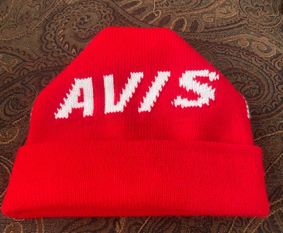 Vintage Avis Car Rental knit cap. One size fits a… - image 1