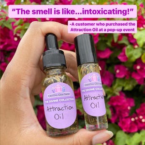 Attraction Oil - Attract Love & Self Love | Anointing Oil | Ritual Oil | Conjure Oil | Manifesting Oil | Intention Oil | Love Spell Oil