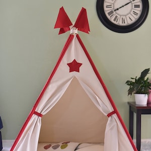 Star Canvas Kids Teepee, Kids Play Tent, Childrens Play House, Tipi,Kids Room Decor