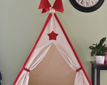 Star Canvas Kids Teepee, Kids Play Tent, Childrens Play House, Tipi,Kids Room Decor