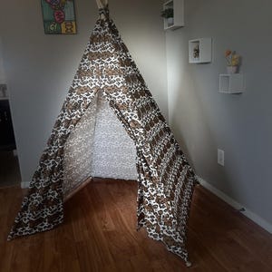 Roar:  Cotton Teepee, Kids Teepee with poles, Play Tent, Play House, Tipi,Room Decor