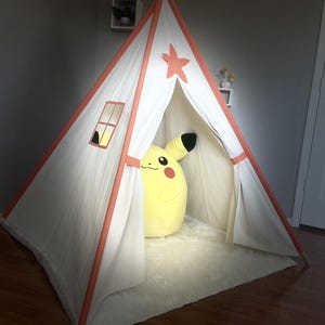 Sunshine Canvas Kids Teepee, Kids Play Tent, Childrens Play House, Tipi,Kids Room Decor