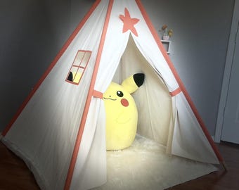 Sunshine Canvas Kids Teepee, Childrens Play House, Kids Room Decor