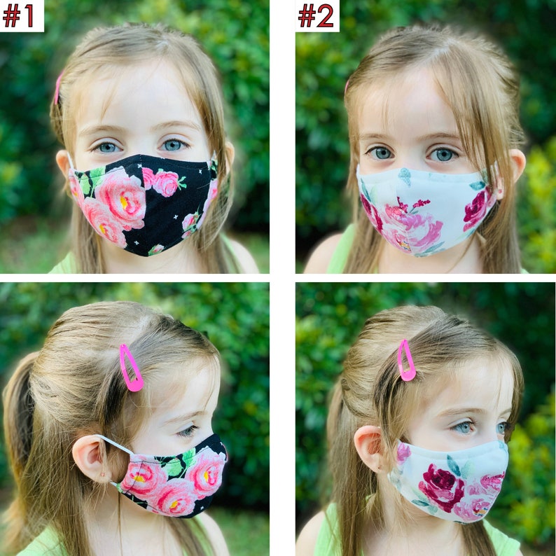 Face Mask Kids Reusable and Washable Pattern Fabric MADE Etsy