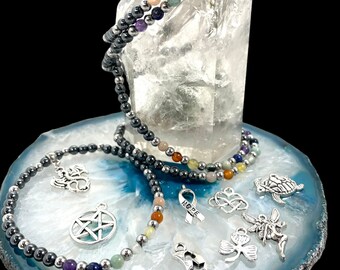 Chakra Charm Bracelet, stretch bracelet, healing bracelet, natural stone bracelet, stackable bracelet