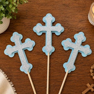 Boy Girl Cross Centerpiece-Cross Centerpiece-Baptism Cross Centerpiece-First Communion Cross Centerpiece-Cross Baptism-Cross Centerpiece