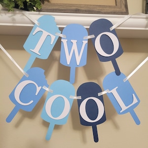 One Two popsicle boy girl banner-Popsicle one two banner-Two Cool birthday banner-Two Popsicle banner-Two Cool banner-Two Cool-Popsicle One