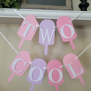 One Two popsicle boy girl banner-Popsicle one two banner-Two Cool birthday banner-Two Popsicle banner-Two Cool banner-Two Cool-Popsicle One