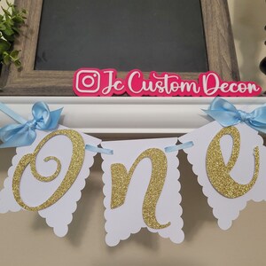One Girl Banner-One Girl Highchair birthday banner-One girl 1st birthday banner-Girl 1st Birthday Highchair banner-One glitter Girl banner