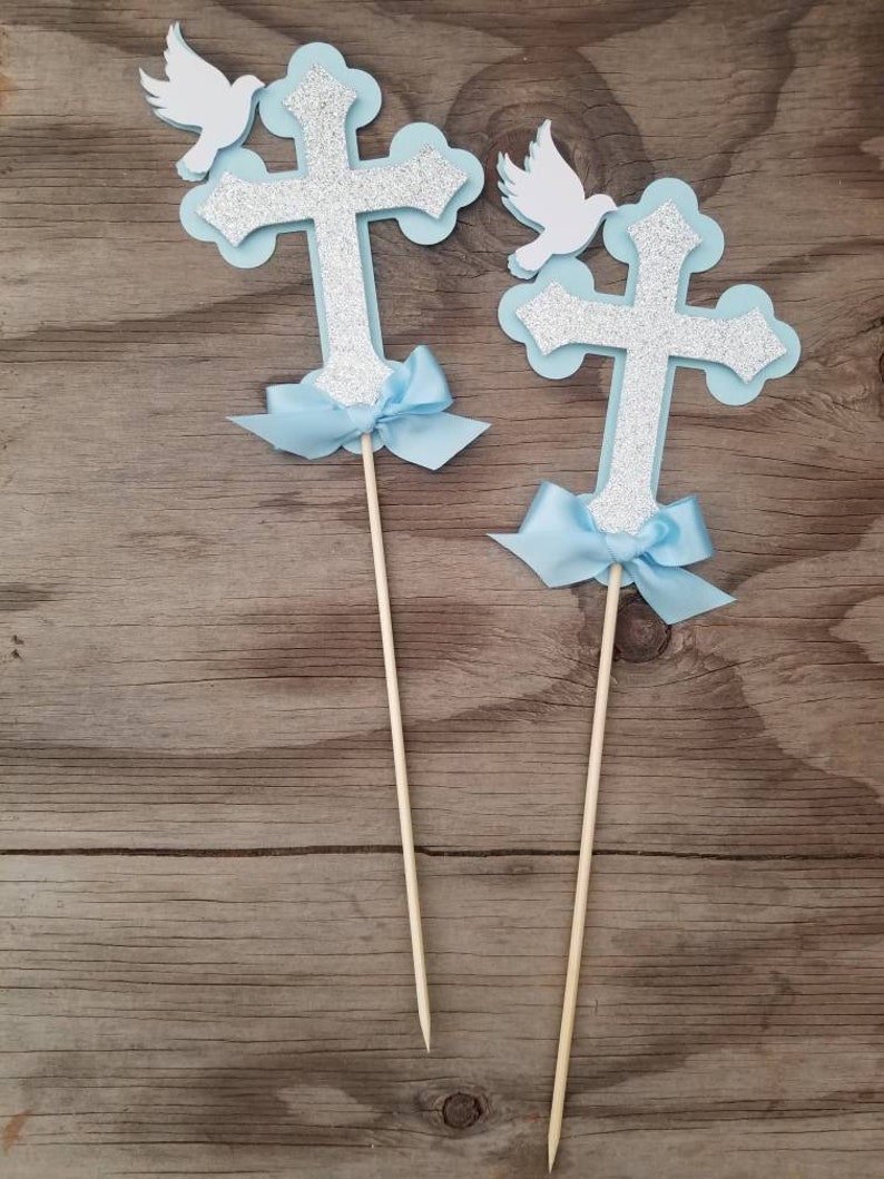 Baptism Boy Cross Dove Centerpiece-communion - Etsy
