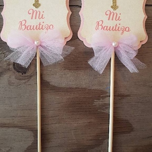Mi Bautizo Baptism Boy Girl Centerpiece-Religious Centerpiece-Baptism Centerpiece-Cross Centerpiece-Christening  Centerpiece-Mi Bautizo pick