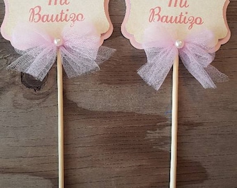Mi Bautizo Baptism Boy Girl Centerpiece-Religious Centerpiece-Baptism Centerpiece-Cross Centerpiece-Christening  Centerpiece-Mi Bautizo pick