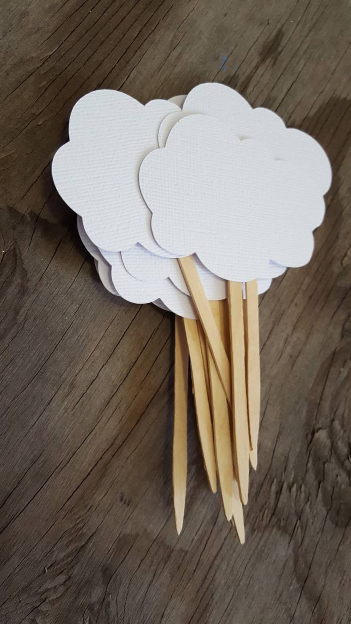 Cloud Cupcake Toppers-cloud Toppers-up up and Away Cupcake - Etsy