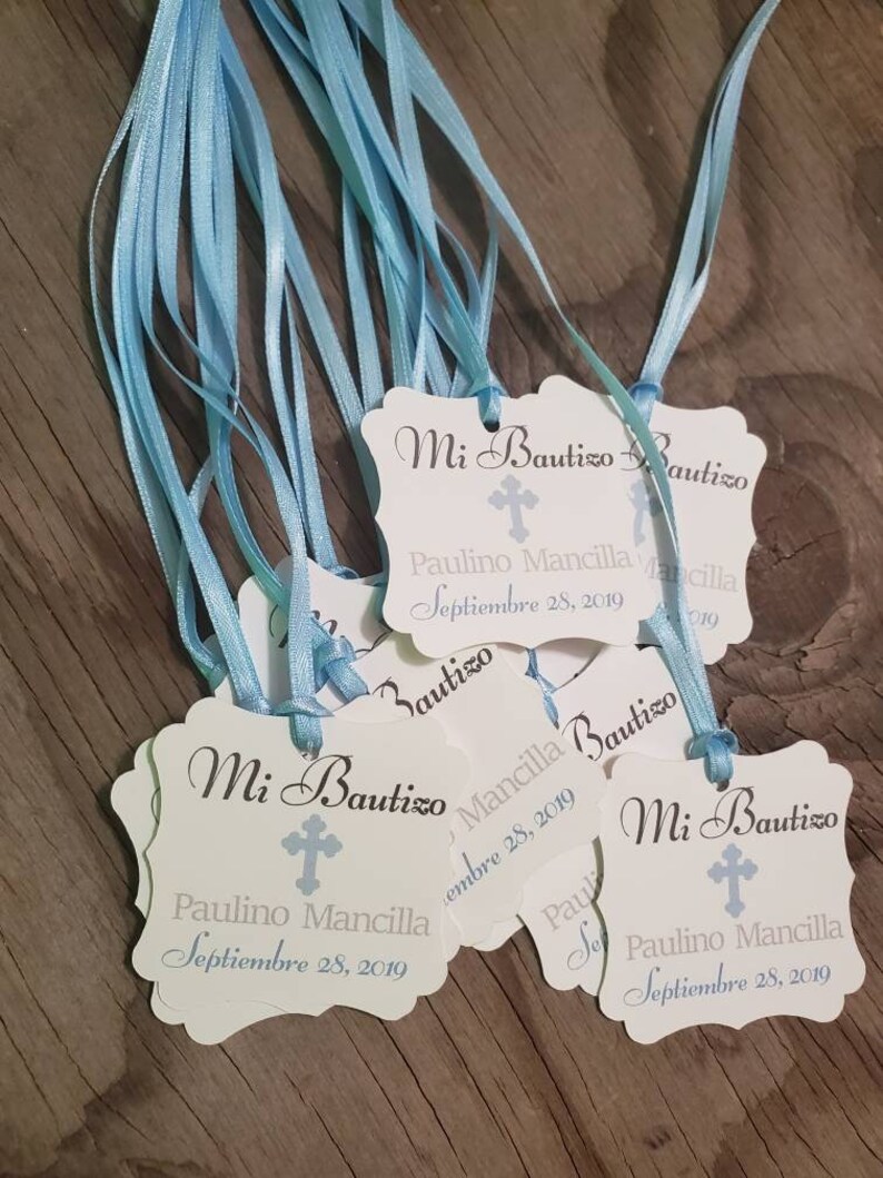 Mi Bautizo Personalized Tags-mi Bautizo Tags-mi Bautizo-mi | Etsy