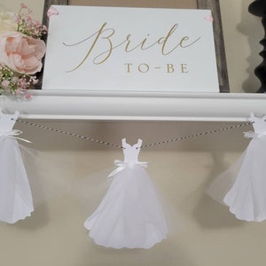 Bannière de robe de mariée-Guirlande de robe de mariée-Bannière de robe-Bannière de douche nuptiale-Bannière de mariée-Bannière de mariage-Bannière de robe de mariée-Robe de robe