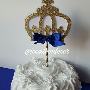 Royal Prince Crown Cake Topper-Royal Prince Cake Topper-Crown Cake Topper-Royal Prince Shower Birthday-Royal Prince Theme Shower Birthday