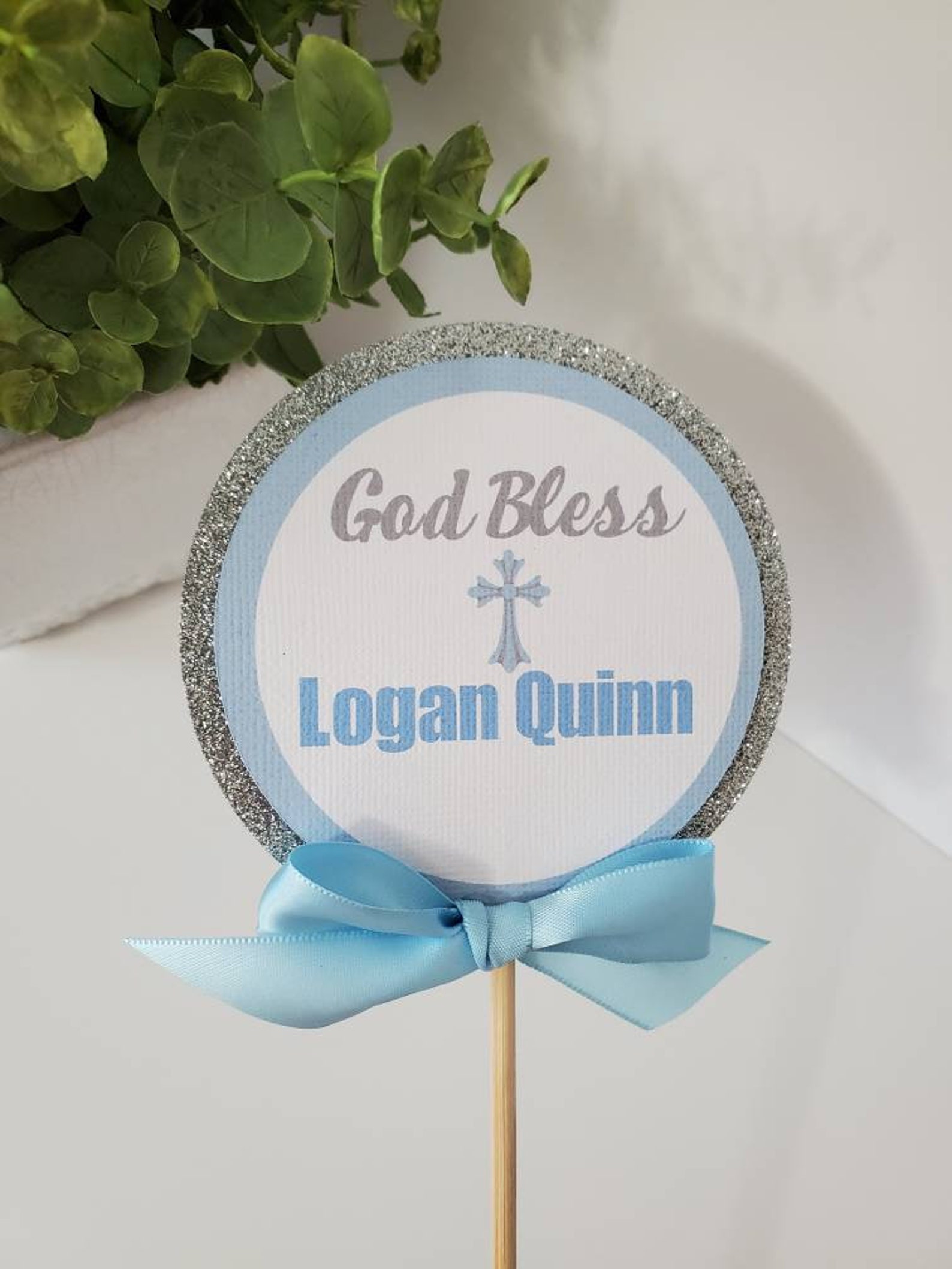Boy Girl Baptism Centerpiececross Baptism Christening Etsy