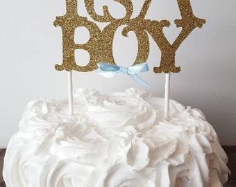 Its A Boy Cake Topper-Its a boy topper-Its a boy glitter cake topper- baby boy shower cake topper-baby boy cake topper-Its a boy cake topper